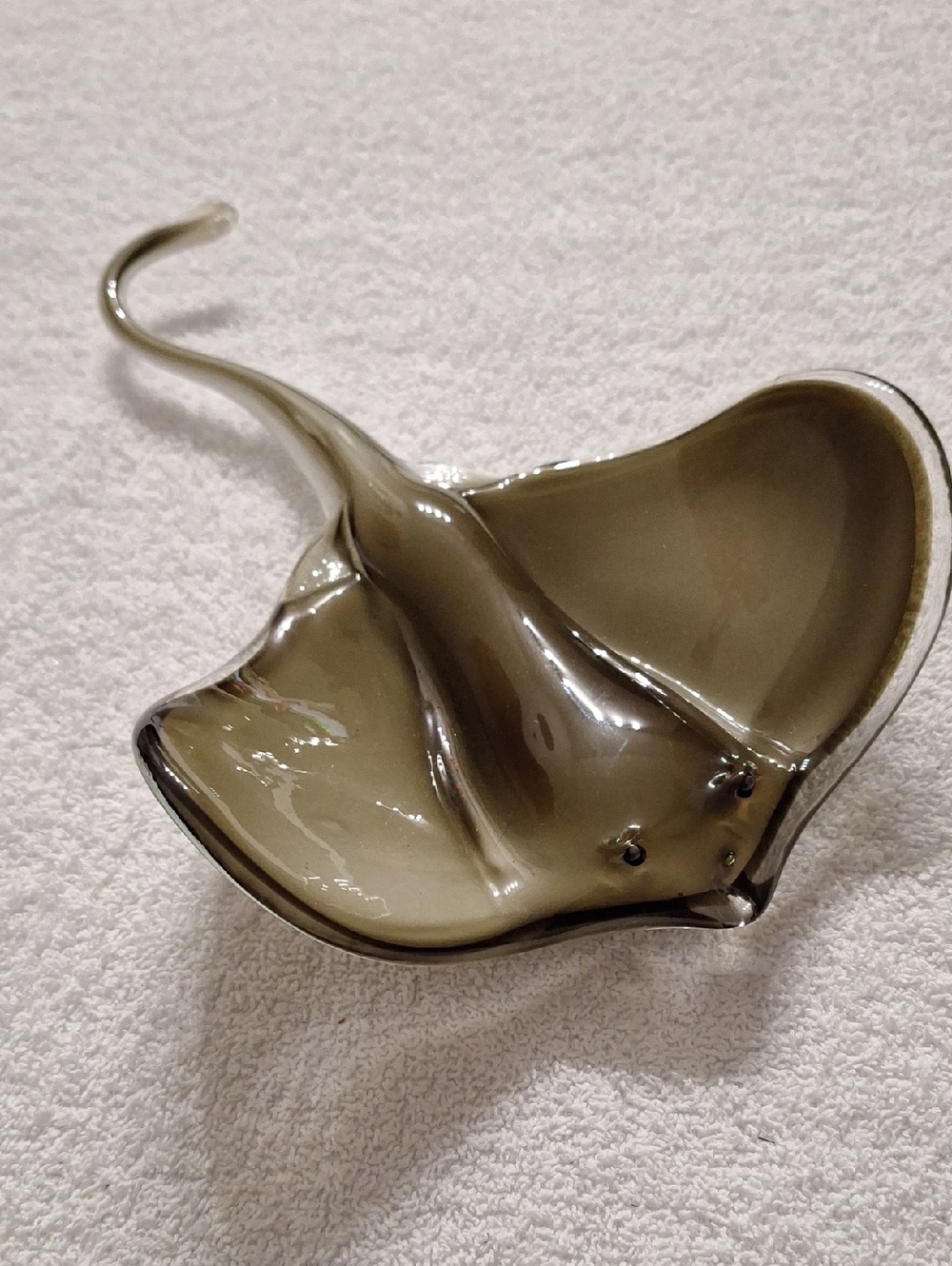 Manta Ray Heavy Blown Glass Decor